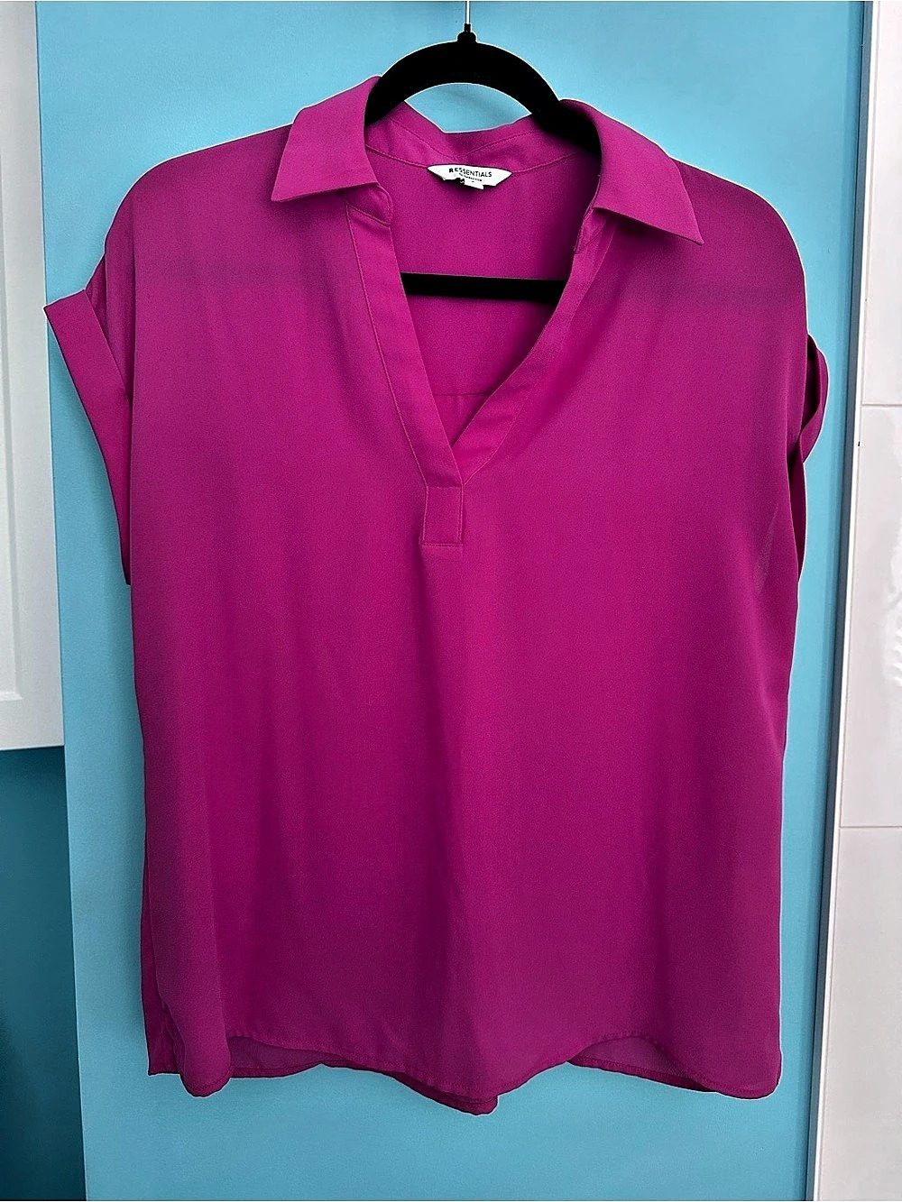 Short Sleeve Blouse in Pink Like New